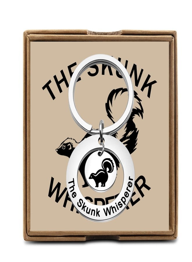 OKEYCH Skunk Lover Gift: The Skunk Whisperer Keychain - Modern Animal, Animal Print, Stainless Steel, Women's Keychain - Image 2